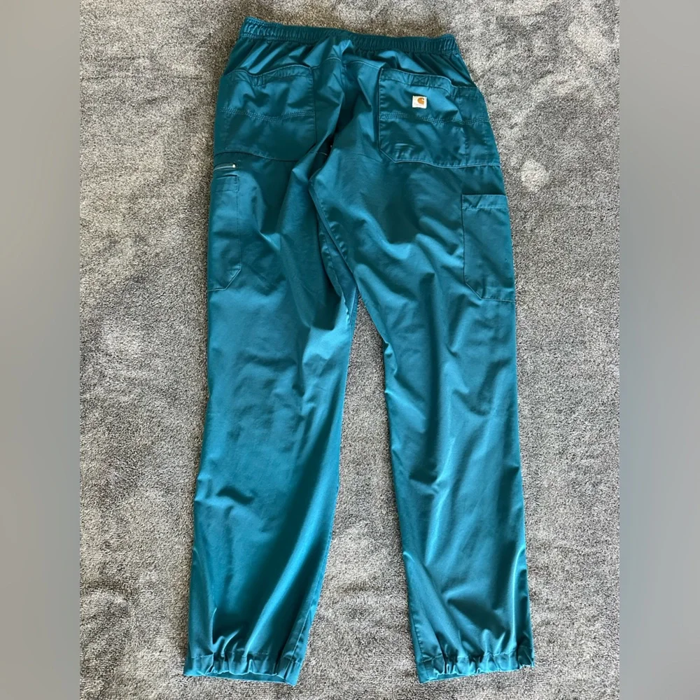 Carhartt Force® Men’s Caribbean Blue Stretch Scrub Bottoms, Medium, C155106 - Picture 10 of 13